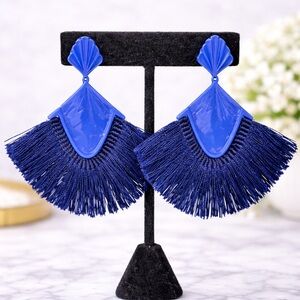 NEW Blue Statement Earrings